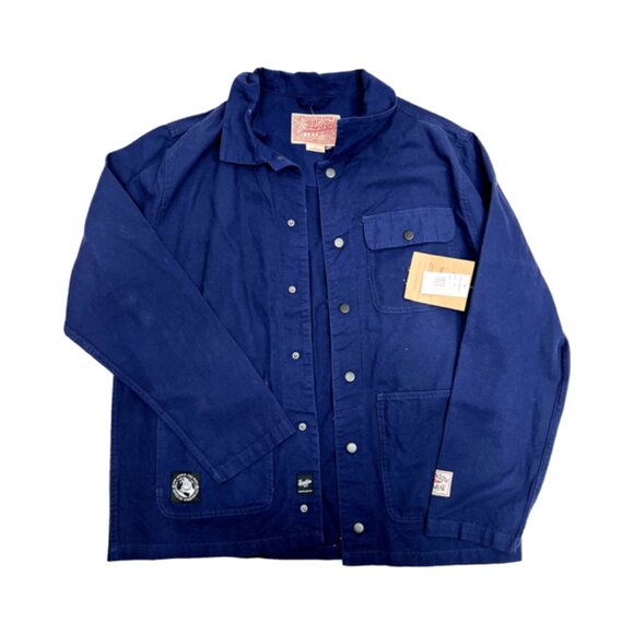 New Brooklyn Cloth Men’s Light Denim Dark Bue Jacket L  Embroided Button ((30) - Picture 1 of 8